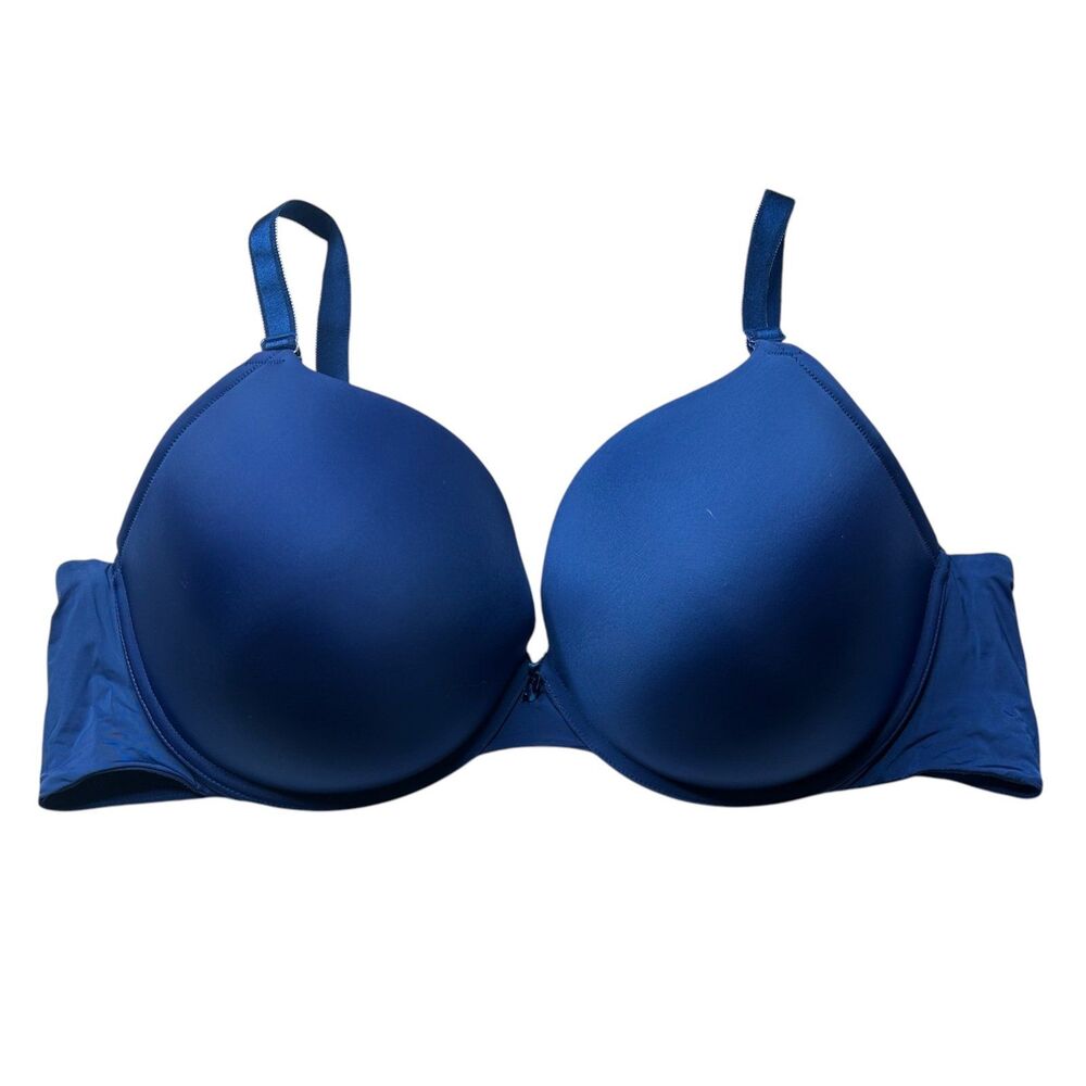 TORRID BLUE MICROFIBER 360° BACK SMOOTHING™ PUSH-UP PLUNGE BRA 46F 46DDD